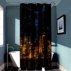 Architecture Buildings City Shower Curtain 36  X 72  (stall)  by Pakrebo