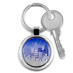 City Architecture Building Skyline Key Chain (round) by Pakrebo