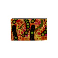 Abstract Background Digital Green Cosmetic Bag (small) by HermanTelo