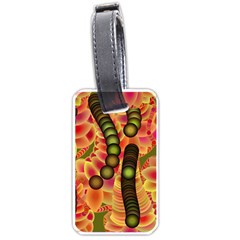 Abstract Background Digital Green Luggage Tag (one Side) by HermanTelo