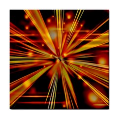 Zoom Effect Explosion Fire Sparks Tile Coasters by HermanTelo