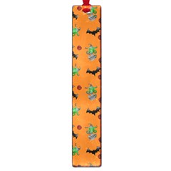 Halloween Witch Pattern Orange Large Book Marks by snowwhitegirl