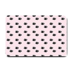 Pink Eyes Small Doormat  by snowwhitegirl