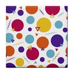 Background Polka Dot Tile Coasters by HermanTelo