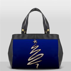 Christmas Tree Grey Blue Oversize Office Handbag by HermanTelo