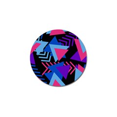 Memphis Pattern Geometric Abstract Golf Ball Marker (4 Pack) by HermanTelo