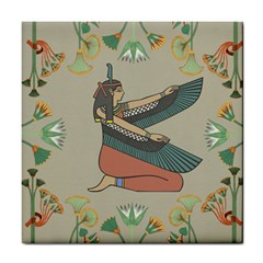 Egyptian Woman Wings Design Tile Coasters by Sapixe