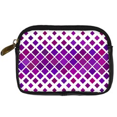 Pattern Square Purple Horizontal Digital Camera Leather Case by HermanTelo