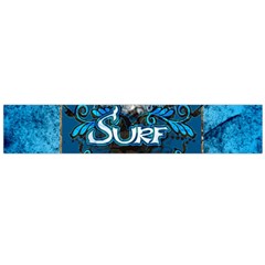 Sport, Surfboard With Water Drops Large Flano Scarf  by FantasyWorld7