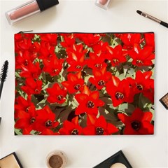 Columbus Commons Red Tulips Cosmetic Bag (xl) by Riverwoman