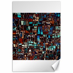 Stained Glass Mosaic Abstract Canvas 12  X 18  by Sapixe