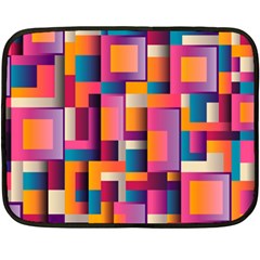 Abstract Background Geometry Blocks Double Sided Fleece Blanket (mini)  by Bajindul