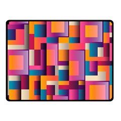 Abstract Background Geometry Blocks Fleece Blanket (small) by Bajindul