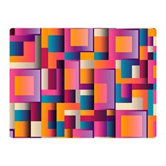 Abstract Background Geometry Blocks Double Sided Flano Blanket (mini)  by Bajindul