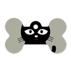 Cat Pet Cute Black Animal Dog Tag Bone (two Sides) by Bajindul