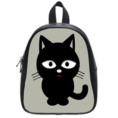 Cat Pet Cute Black Animal School Bag (small) by Bajindul