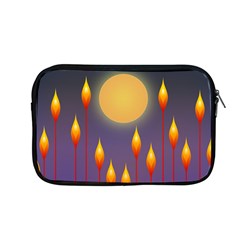 Night Moon Flora Background Apple Macbook Pro 13  Zipper Case by Bajindul