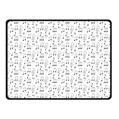 Music Notes Background Wallpaper Double Sided Fleece Blanket (small)  by Bajindul