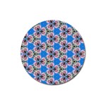 Pattern Sequence Motif Design Plan Floral Magnet 3  (Round) Front