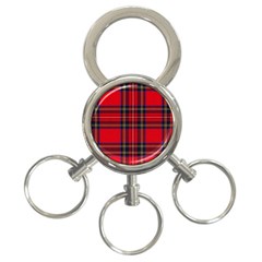 Royal Stewart Tartan 3-ring Key Chain