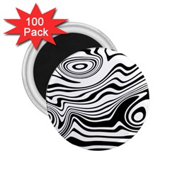 Lines Abstract Distorted Texture 2 25  Magnets (100 Pack)  by Pakrebo