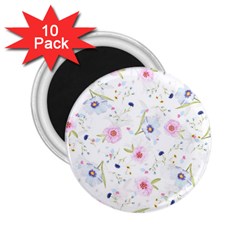 Floral Pattern Background 2 25  Magnets (10 Pack)  by Pakrebo