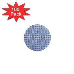 Argyle Light Blue Pattern 1  Mini Magnets (100 Pack)  by BrightVibesDesign