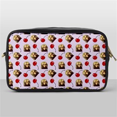 Doll And Cherries Pattern Toiletries Bag (one Side) by snowwhitegirl