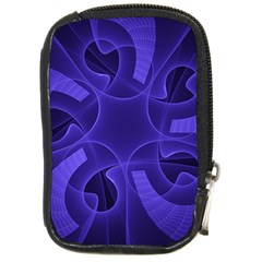 Fractal Blue Star Abstract Compact Camera Leather Case by Pakrebo