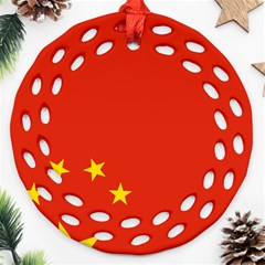 Chinese Flag Flag Of China Ornament (round Filigree) by FlagGallery