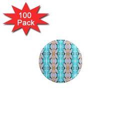 Seamless Wallpaper Pattern Ornament 1  Mini Magnets (100 Pack)  by Pakrebo