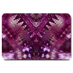 Pink Fractal Lace Large Doormat  by KirstenStar