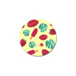 Watermelon Leaves Strawberry Golf Ball Marker (4 pack) Front