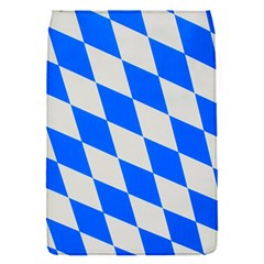 Pattern Geometric Wallpaper White Blue Removable Flap Cover (s) by Pakrebo