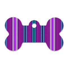 Fabric Pattern Color Structure Dog Tag Bone (two Sides) by Bajindul