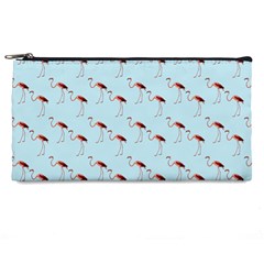 Flamingo Pattern Blue Pencil Cases by snowwhitegirl