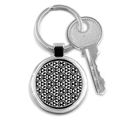 Geometric Tile Background Key Chain (round) by Bajindul