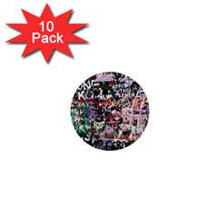 Graffiti Wall Background 1  Mini Buttons (10 Pack)  by Pakrebo