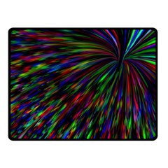 Explosion Fireworks Rainbow Double Sided Fleece Blanket (small)  by Bajindul