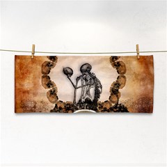 Awesome Skeleton With Skulls Hand Towel by FantasyWorld7