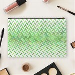 Green Pattern Curved Puzzle Cosmetic Bag (Large) Back