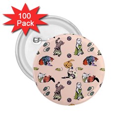 Funny Cats 2 25  Buttons (100 Pack)  by Sobalvarro