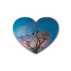 Low Angle Photography Of Bare Tree Heart Coaster (4 Pack)  by Pakrebo