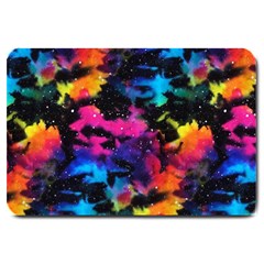 Tie Dye Rainbow Galaxy Large Doormat  by KirstenStar