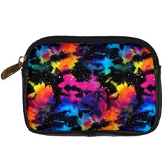 Tie Dye Rainbow Galaxy Digital Camera Leather Case by KirstenStar