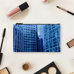 City Blue Building Construction Cosmetic Bag (small) by Pakrebo