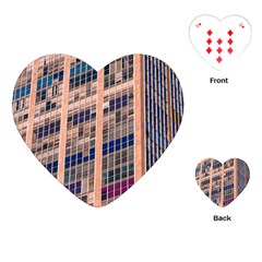 Low Angle Photography Of Beige And Blue Building Playing Cards Single Design (heart) by Pakrebo