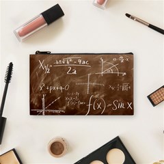 Mathematics Brown Cosmetic Bag (small) by snowwhitegirl