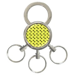 Yellow Eyes 3-ring Key Chain by snowwhitegirl