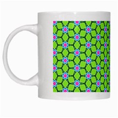 Pattern Green White Mugs by Mariart